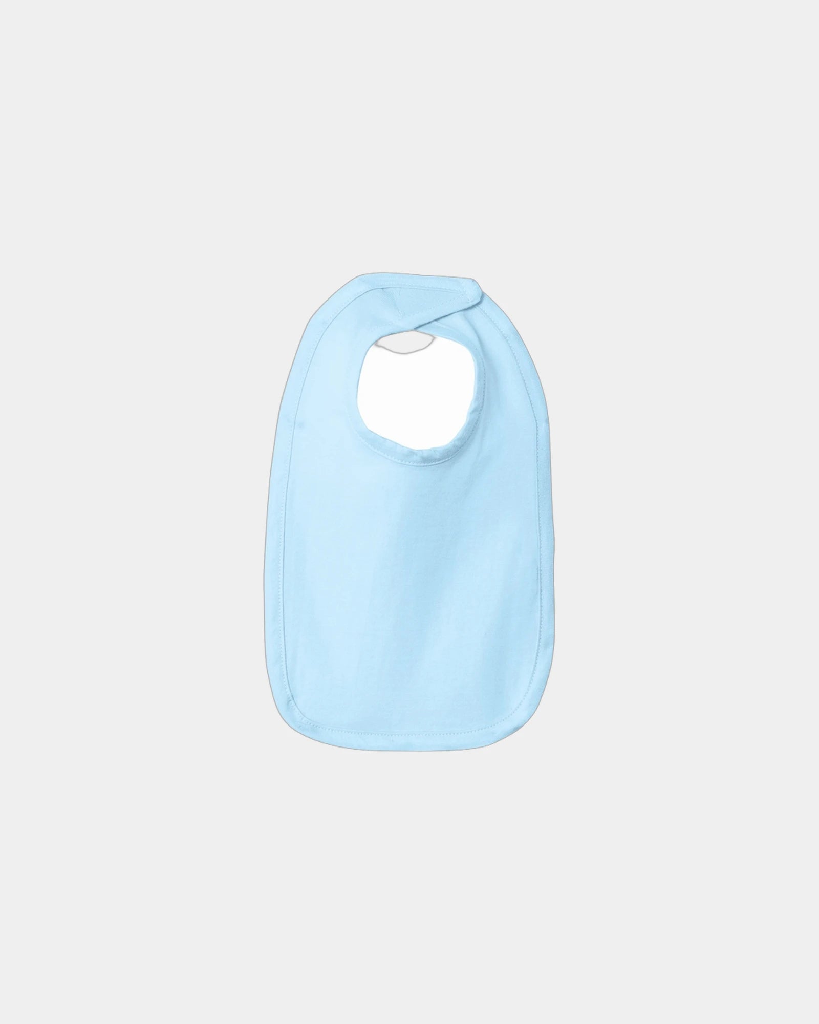 Custom premium jersey cotton infant bib - Light Blue